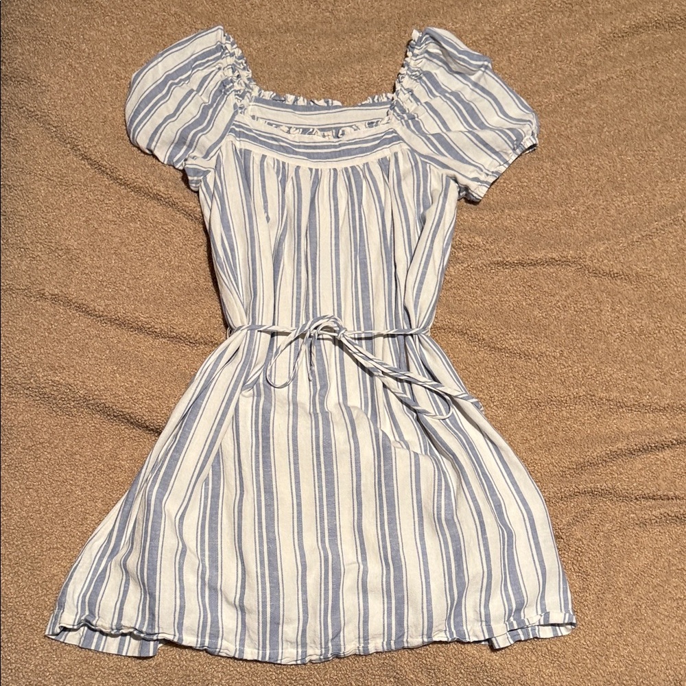 Striped Blue and White Dress
